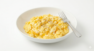 Uova strapazzate con formaggio