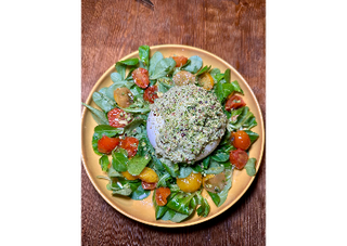 BURRATA A LA CREMA DE PISTACHO