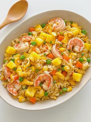 Riso saltato con gamberetti
