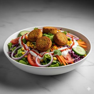 Pita Kebab Vegetal Con Falafel