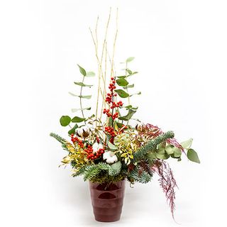 Centro Natural Navideño con base Cerámica