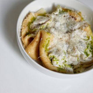 Crepes with chicken and mushrooms