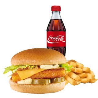 Бургер с филе от риба голямо меню