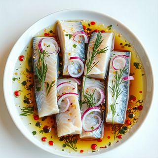 Селекция домашно мариновани риби (200г)