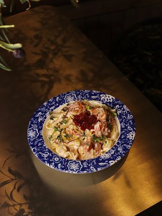 Паста з креветками у вершково-лимонному соусі (350г)