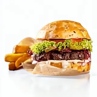 Plat hamburger + frite