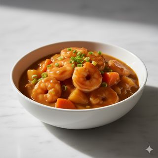 Langostinos Con Curry Estilo Japonés