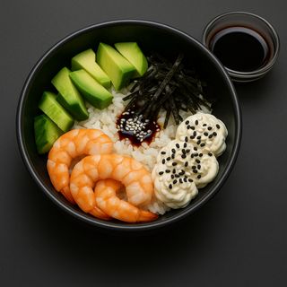 Поке боул з тигровою креветкою (300г)