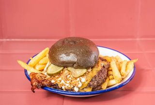 Black buffalo burger