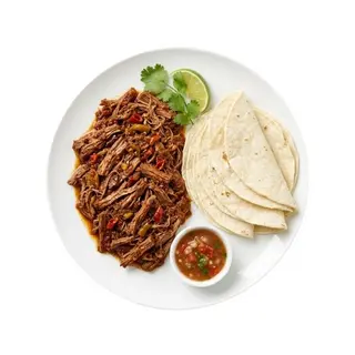 Ternera Adobo (250 gr.) 6 tortillas de maíz