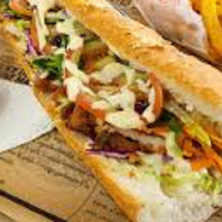 Sandwich Escalope Panée Avec Frite