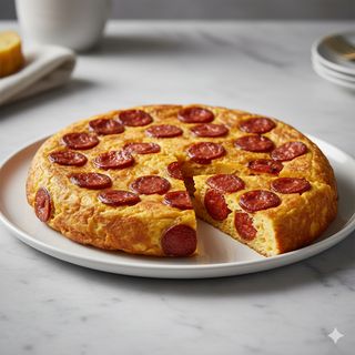 Tortilla tradicional de chorizo