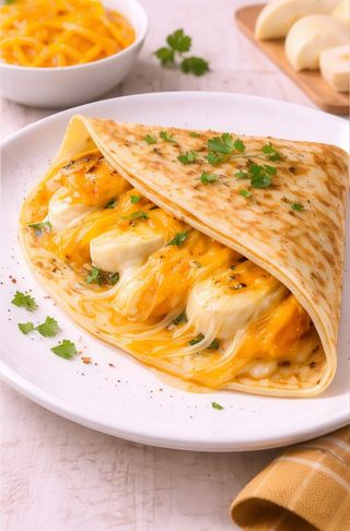 Naleśnik z serem cheddar i mozzarellą