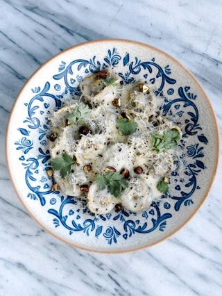 Ravioli meat and parmesan