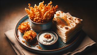 Crispy cu lipie și sos de usturoi