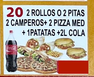 20. Menú Familiar 2 Pizzas Medianas