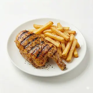 Medio Pollo Con Patatas