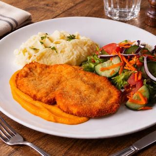 Złoty kotlet z kurczaka z dynią
