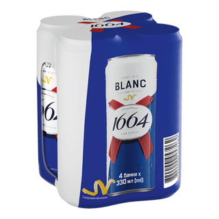 Пиво Kronenbourg Blanc світле нефільтроване з/б (4*0,33л)