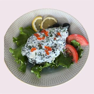 Сёмга в икорно-сливочном соусе