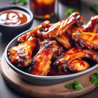 Запеченные крылышки в соусе барбекю