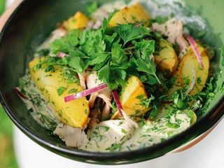 Картопля з індичкою пастрамі (350g)