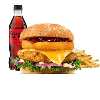 Burger Rywala Crispy Chicken w zestawie