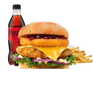 Burger Rywala Crispy Chicken w zestawie