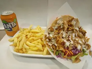 Menu Kebab no Pão Turco