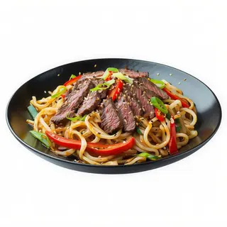 Yakiudon de ternera