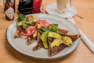Avocado Toast With Fresh Tomato, Aioli & Chia Seed