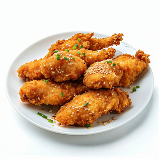 Pollo Teñido Con Sésamo Crujiente