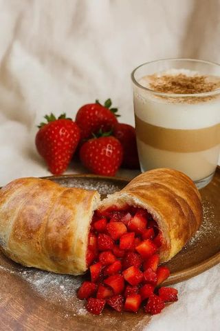 Truskawka rogalik Dostawa/Zam.