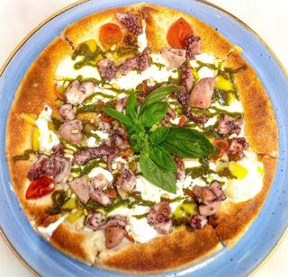 Al polpo e pesto alla genovese