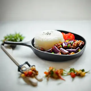 104 Vegan patlidžan sa rižom
