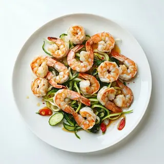 142. Gamberetti con verdure