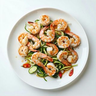 142. Gamberetti con verdure