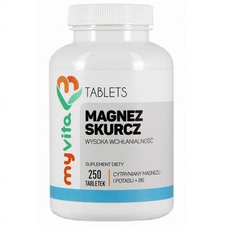 Magnez skurcz Magnez + Potas + B6 250 tabletek MyVita