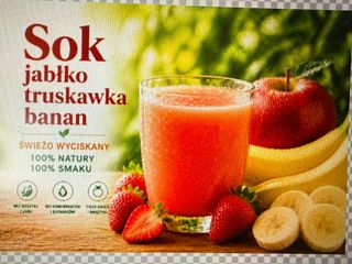 Witamina dnia !! Sok świeżo wyciskany jabłko/ truskawka/ banan