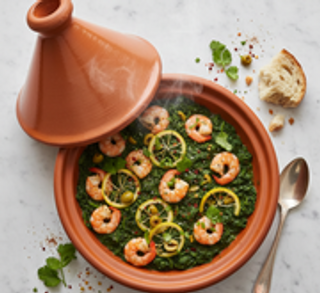 Tajine Epinard Crevettes