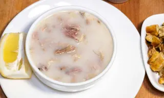 Soup of the head and foot of the sheep