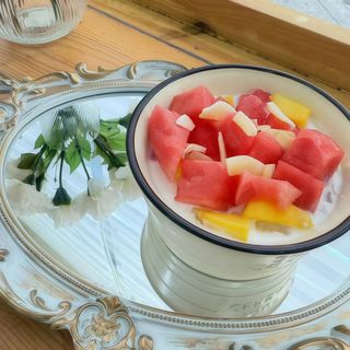 Mix de frutas con leche