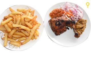 Frites Sauté Aux Poulet