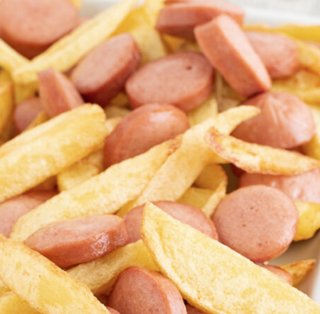 Patatine con wurstel