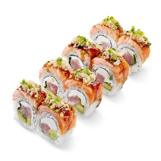 Philadelphia aburi z łososiem i tuńczykiem