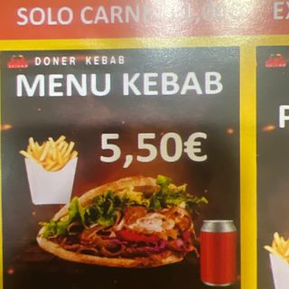 Menú Kebab Solo Carne (Grande)