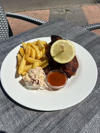 1/2 Roast peri peri chicken and fries