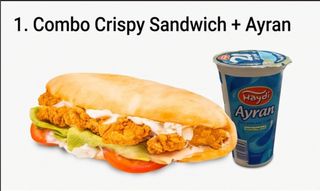 Combo Crispy Sandwich +  Ayran