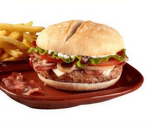 Hambúrguer Bacon e Queijo no Pão