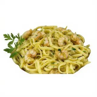 Tallarines Gambas Al Ajillo